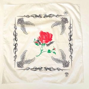 Harley-Davidson Bandana Rose Eagle White VTG HTF